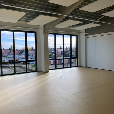 Blick aus dem Gemeindezentrum Vockerode