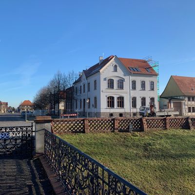 Stand Baumaßnahme neues Rathaus Oranienbaum-Wörlitz Ende 2020