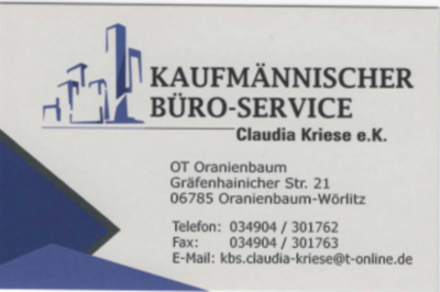 Kaufmännischer Büro-Service Claudia Kriese e. K.