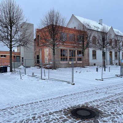 Stand Baumaßnahme neues Rathaus Oranienbaum-Wörlitz Ende23 -Markt 1