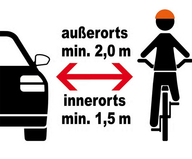 Abstand Fahrrad