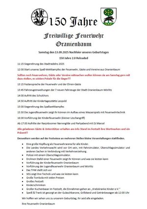 150 Jahre FW Neu
