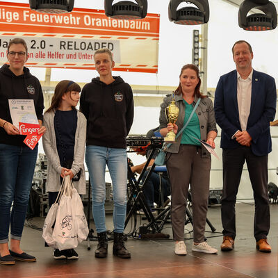 Beste Schule STADTRADELN 2025 (v. l.) 2. Grundschule Oranienbaum 1. Gesamtschule im Gartenreich