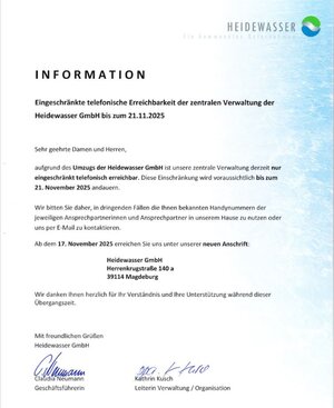 Information Heidewasser