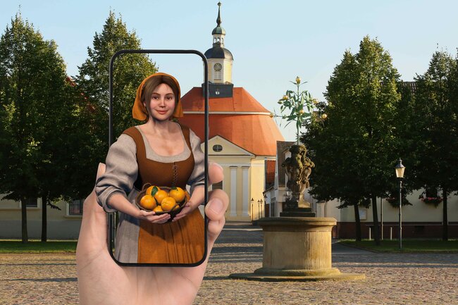 Marktfrau Margarete wartet digital auf ihre Gäste