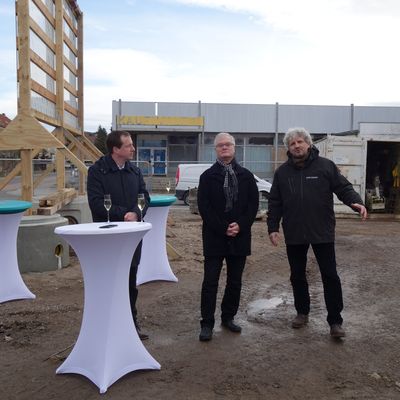 Rede von Herrn Strömer, Herrn Schmidt und Herrn Kirchner (v. l. n. r.)